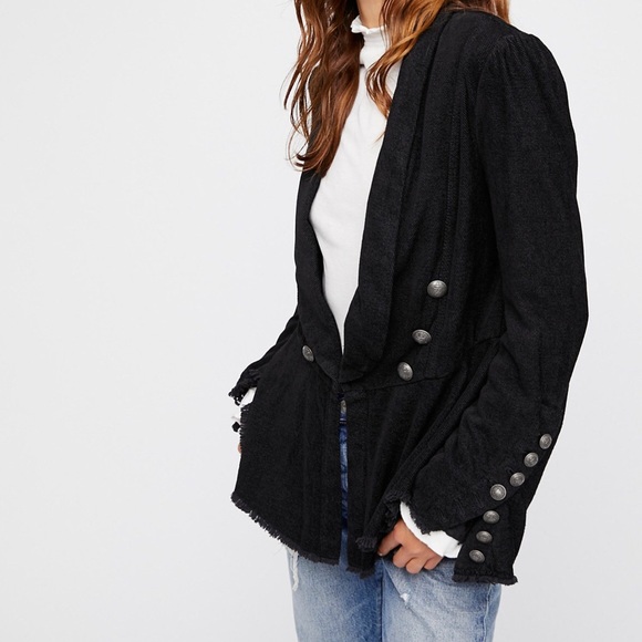 Free People Jackets & Blazers - Black FP Blazer Cord, sold out everywhere!